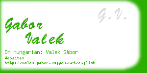 gabor valek business card